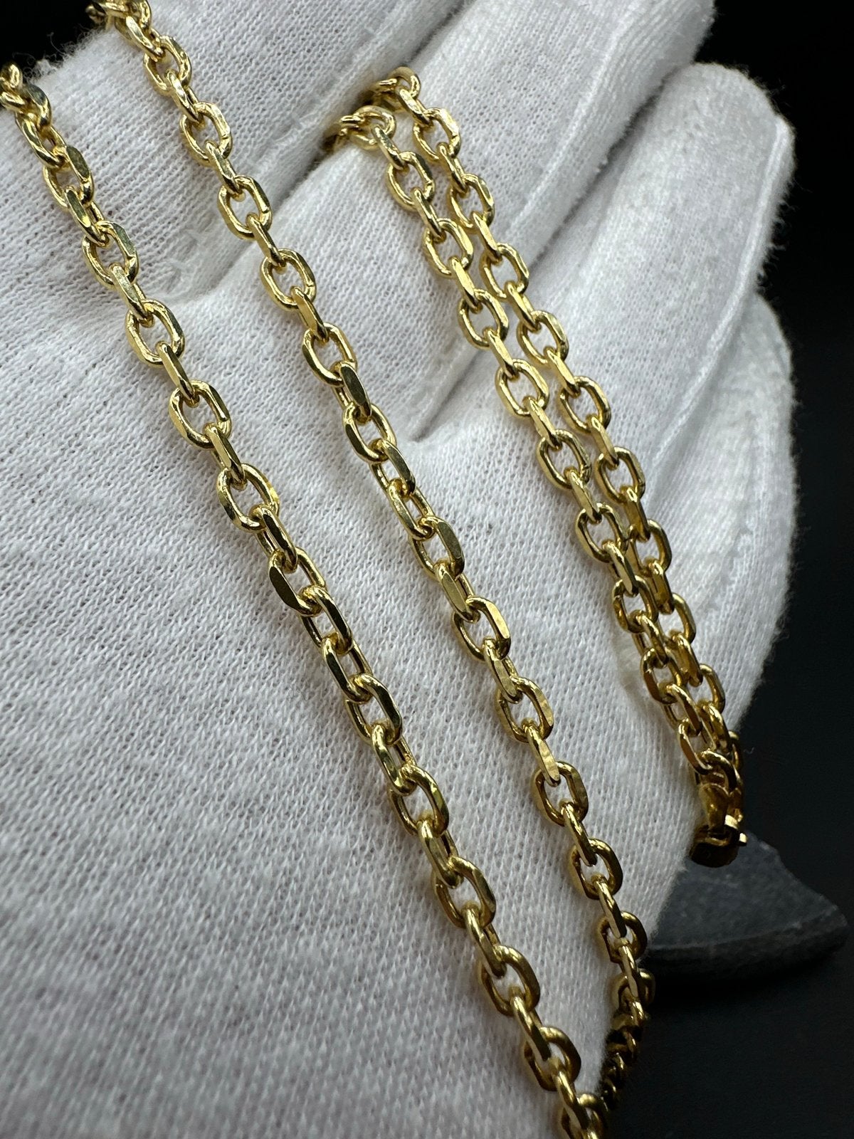 14k Gouden Anker Ketting - 60 cm, Ophalen of Verzenden, Nieuw, Goud