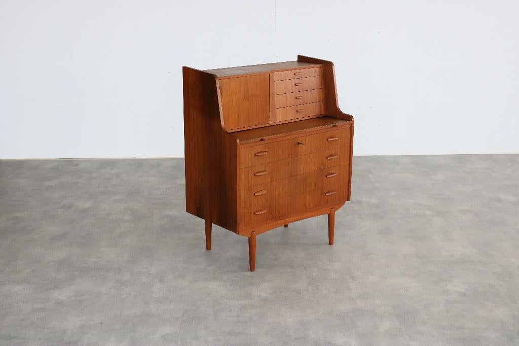 vintage secretaire | kaptafel | teak | jaren 60 | Deens, Gebruikt, ., Ophalen of Verzenden, .