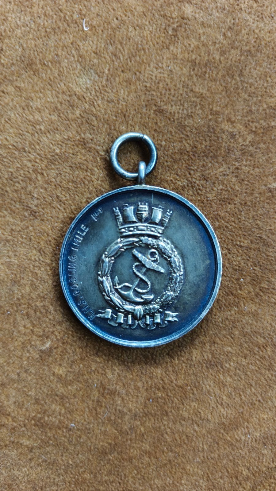 WW2 Zilveren Engelse Navy sport medaille., Ophalen of Verzenden, Marine, Engeland, Lintje, Medaille of Wings