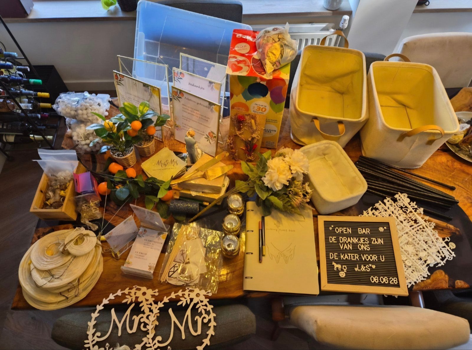 Uitgebreid Bruiloft Decoratie Pakket - Alles-in-één, Ophalen of Verzenden, Versiering, Geboorte of Huwelijk