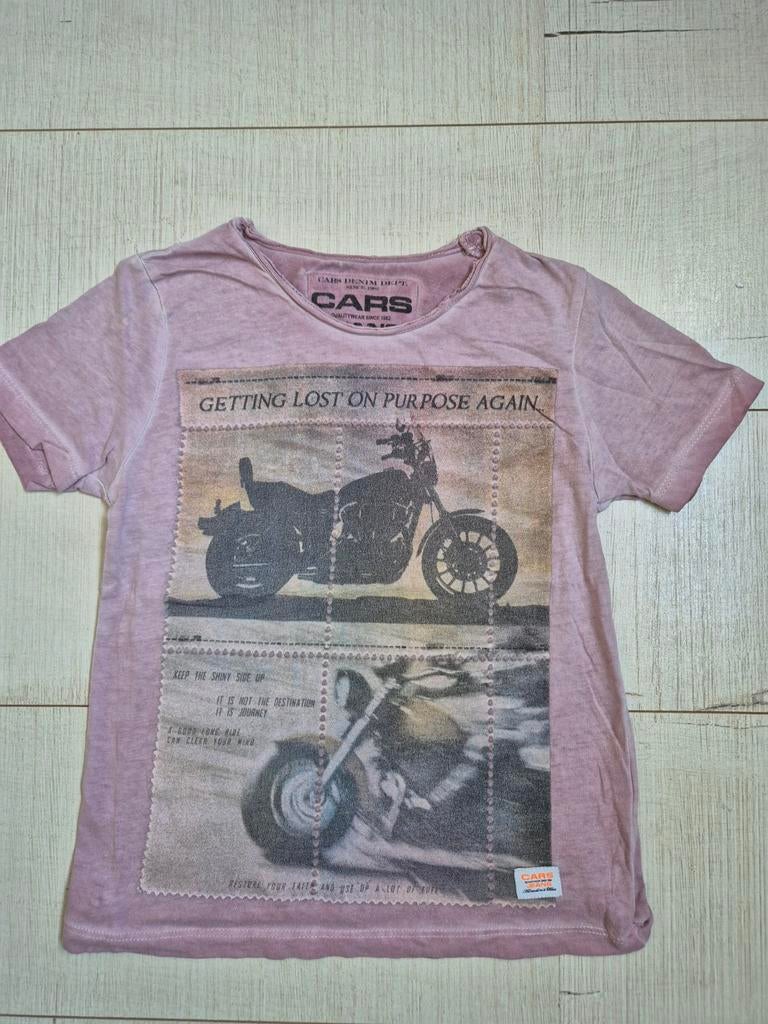 Stoer t-shirt motoren mt 116 (Cars Jeans), Ophalen, Zo goed als nieuw, Shirt of Longsleeve, Jongen