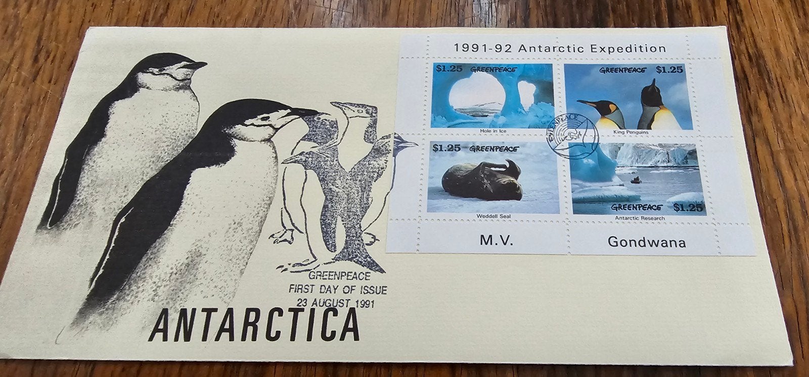 Greenpeace Expeditie Antarctica 1991-92 Eerste Dag Uitgifte, Verzenden