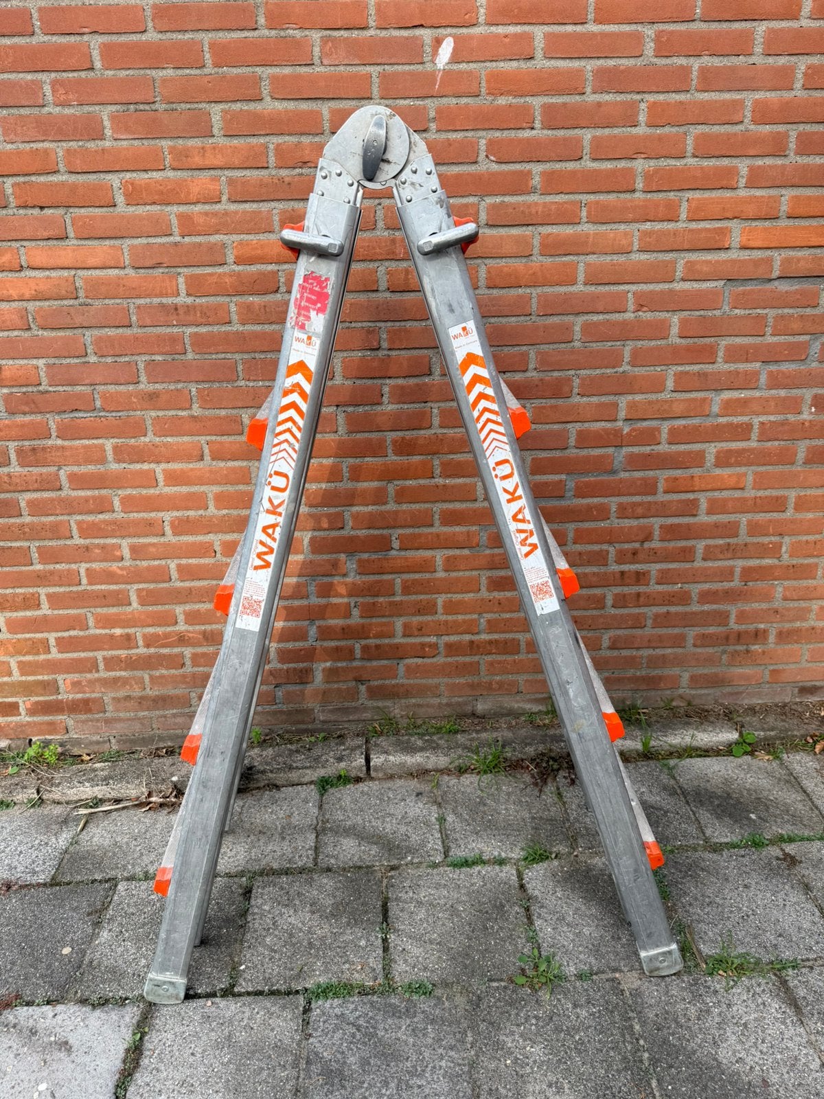 WAKU Multifunctionele Vouwladder - 4x5 Sporten, Doe-het-zelf en Verbouw, Ophalen, Gebruikt, Trap, Opvouwbaar of Inschuifbaar