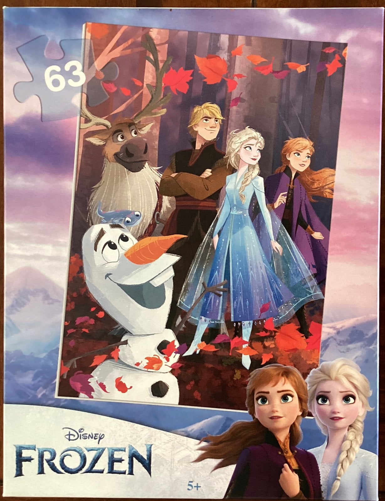 Disney puzzel Frozen., Ophalen of Verzenden, Minder dan 500 stukjes, Zo goed als nieuw, Legpuzzel