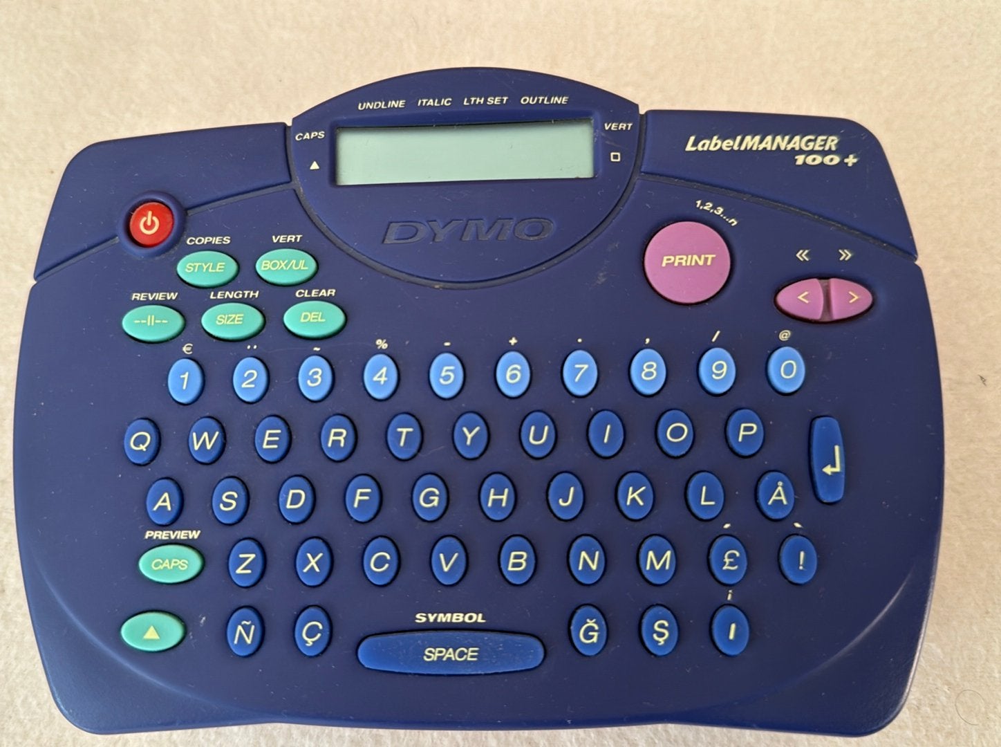 DYMO labelmanager 100+, Computers en Software, Ophalen of Verzenden, Zo goed als nieuw, Qwerty, Tape-label