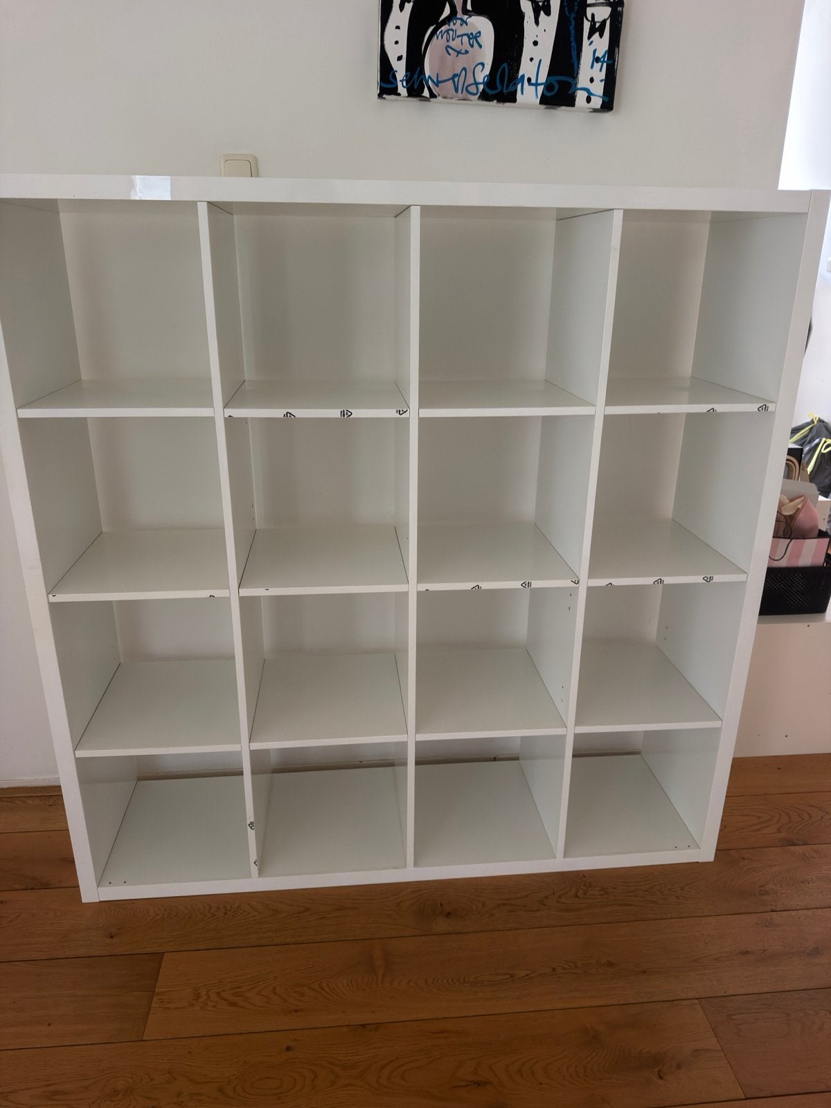 Ikea Kallax kast wit 16 vakken, Huis en Inrichting, Ophalen, Gebruikt, 100 tot 150 cm, 25 tot 50 cm