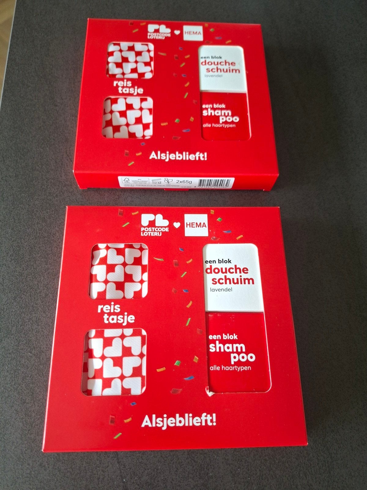 Postcodeloterij/Hema reistasje met blok zeep/shampoo, Ophalen of Verzenden, Nieuw, Bad & Douche