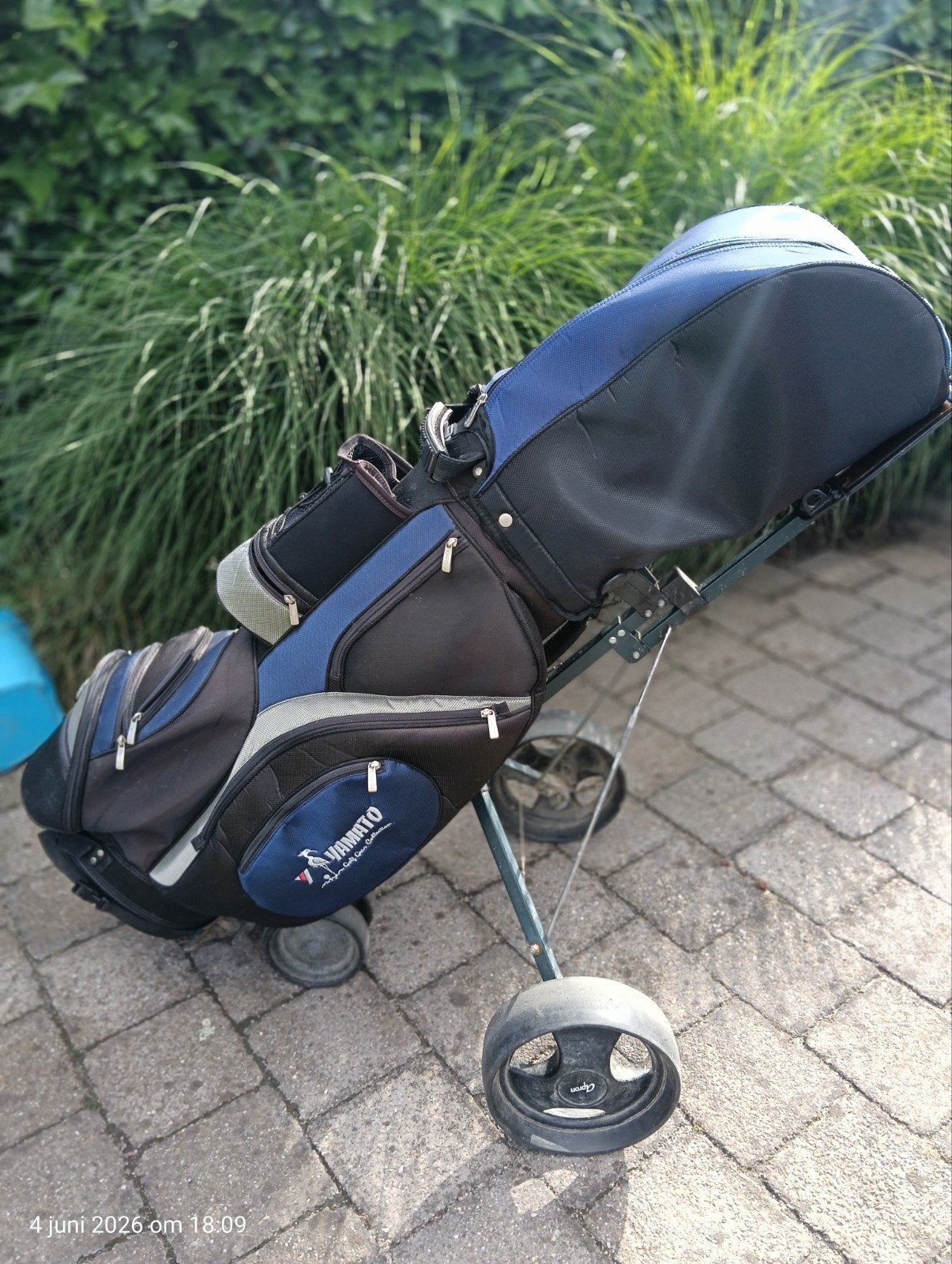 Yamato Golftas met Trolley - en Apron Sticks, Ophalen of Verzenden, Gebruikt, Set, Overige merken