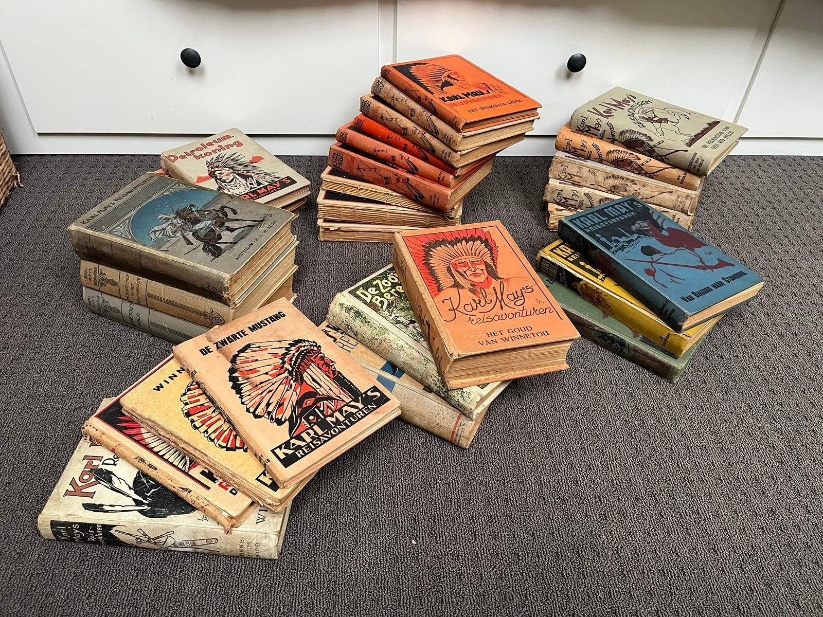 Antieke Karl May boeken - diverse drukken, Ophalen of Verzenden, Gelezen