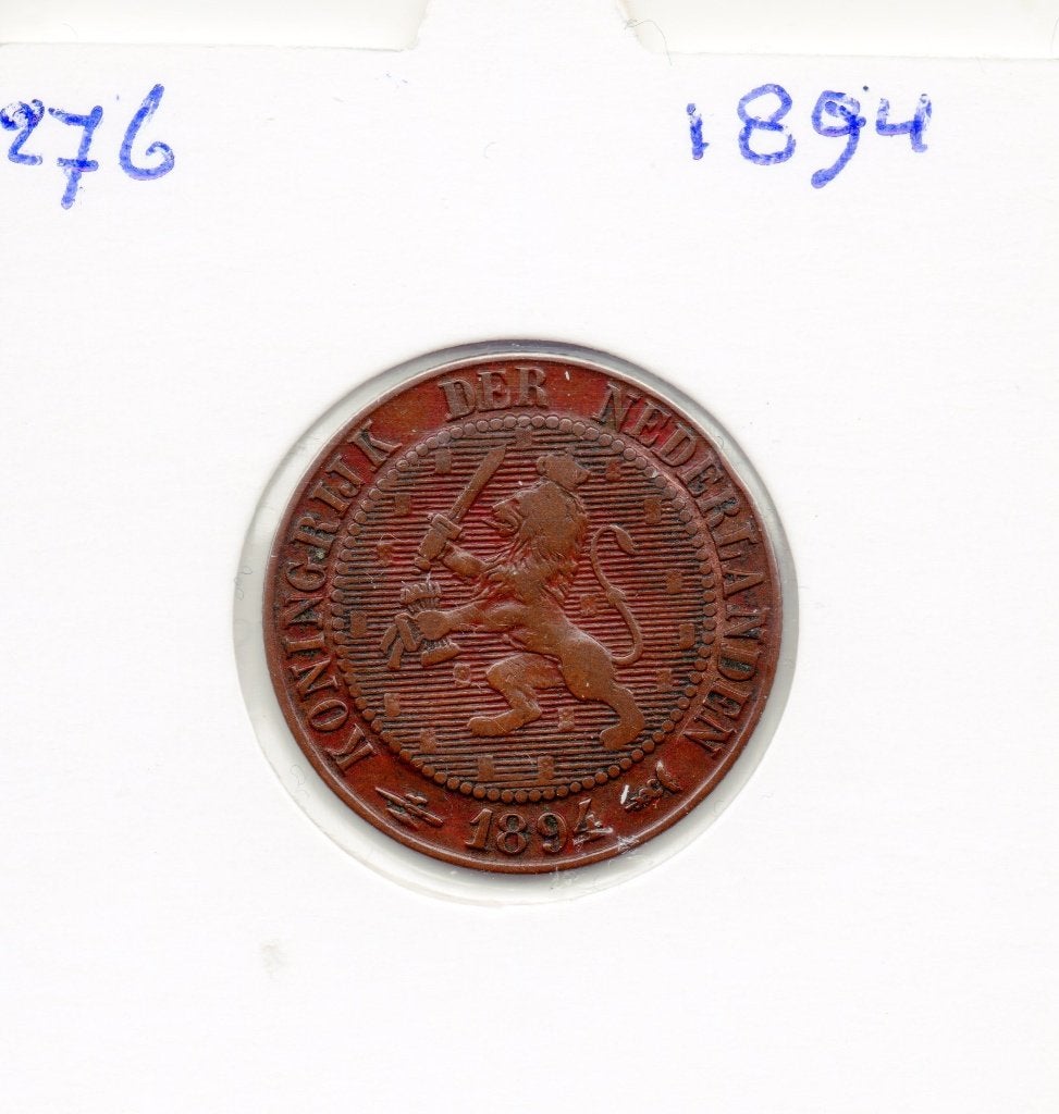 WILHELMINA 21/2 CENT 1894, Ophalen of Verzenden, Koningin Wilhelmina, Overige waardes, Losse munt