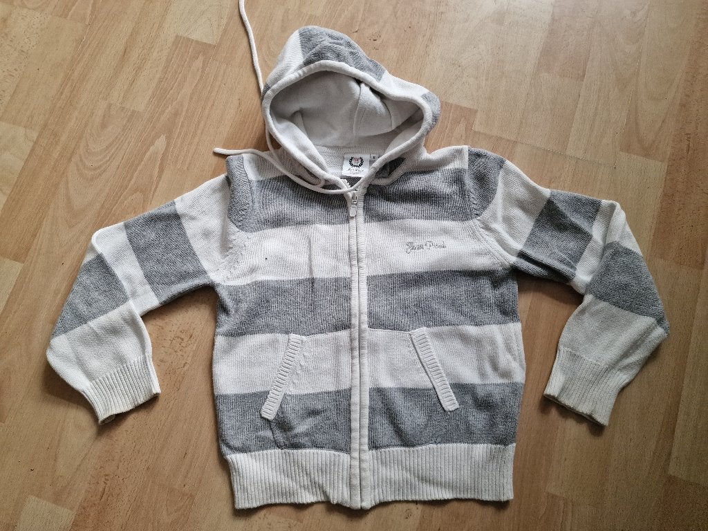 grijs/witte vest van Jean Paul, maat 128, Kinderen en Baby's, Ophalen of Verzenden, Zo goed als nieuw, Meisje, Trui of Vest