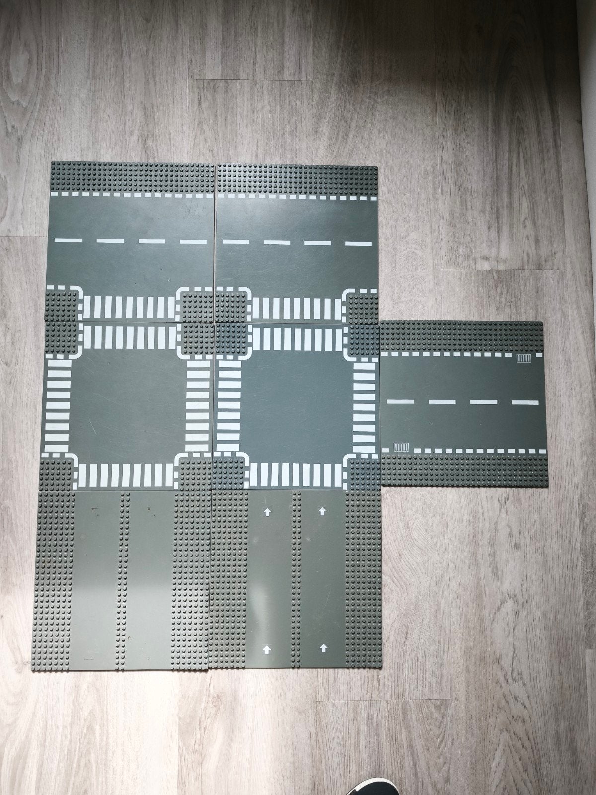 7 Lego City wegenplaten wegplaten donkergrijs zwart, Kinderen en Baby's, Speelgoed | Duplo en Lego, Ophalen of Verzenden, Gebruikt