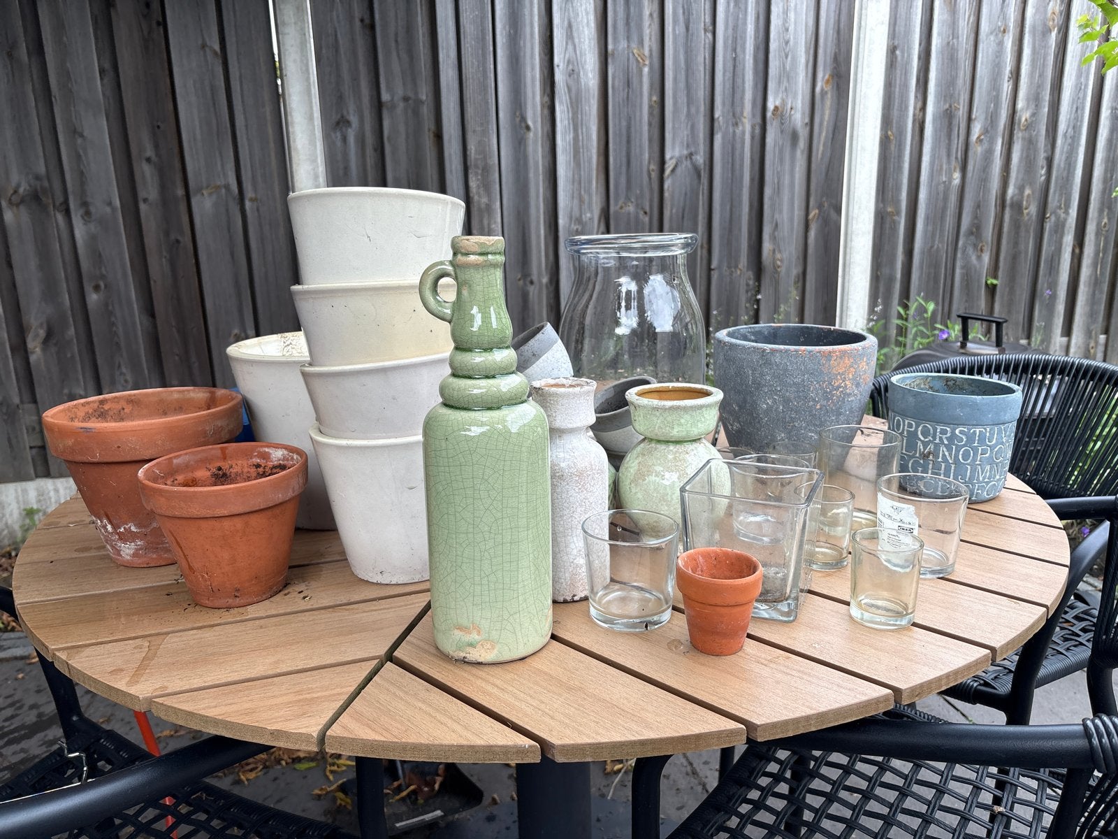 29 diverse potjes en vaasjes, Overige materialen, Gebruikt, Minder dan 30 cm, Minder dan 60 cm