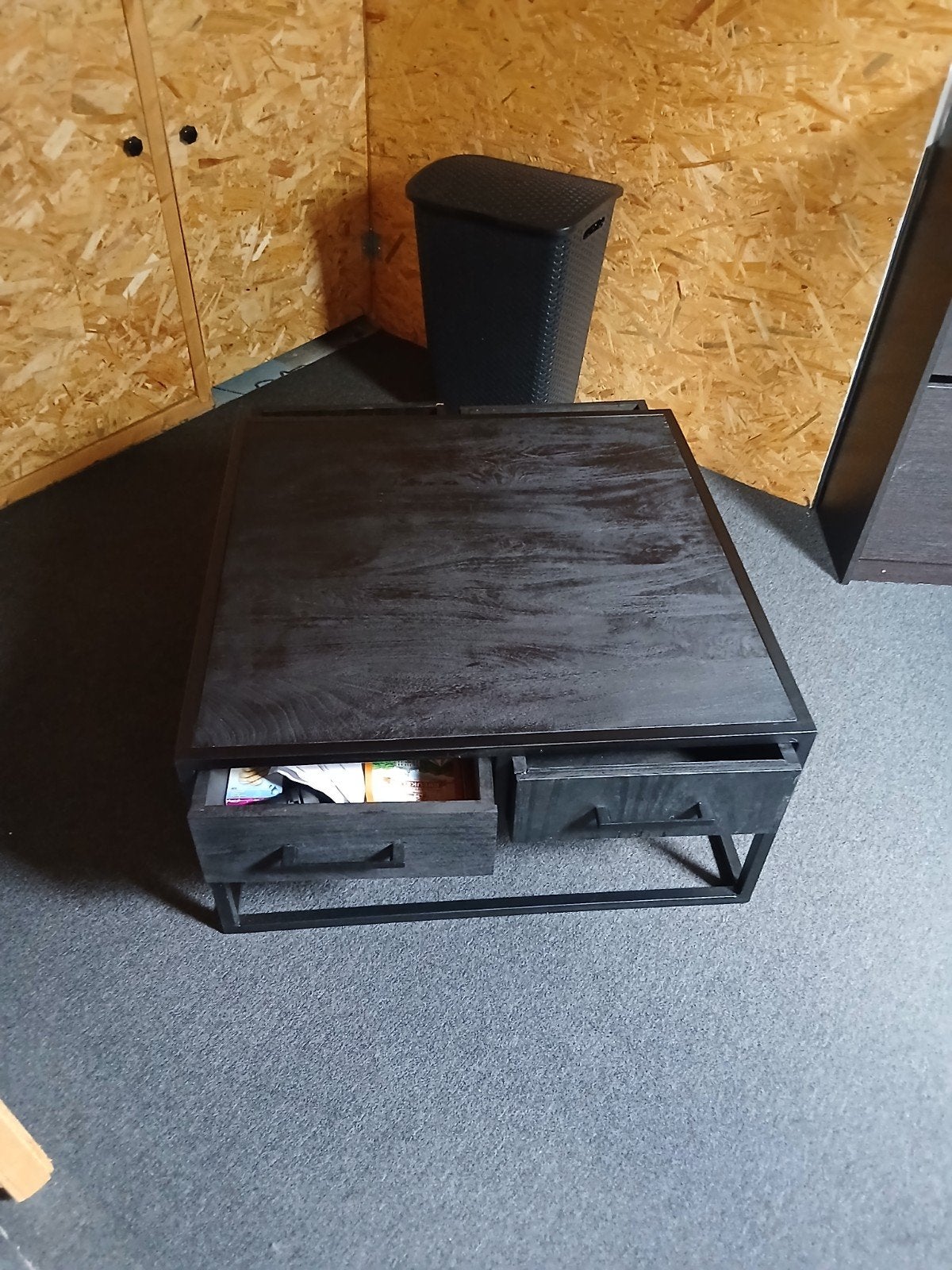 Mooie salontafel 80x80 cm met lades 40 cm hoog, Gebruikt, 50 tot 100 cm, Vierkant, 50 tot 100 cm