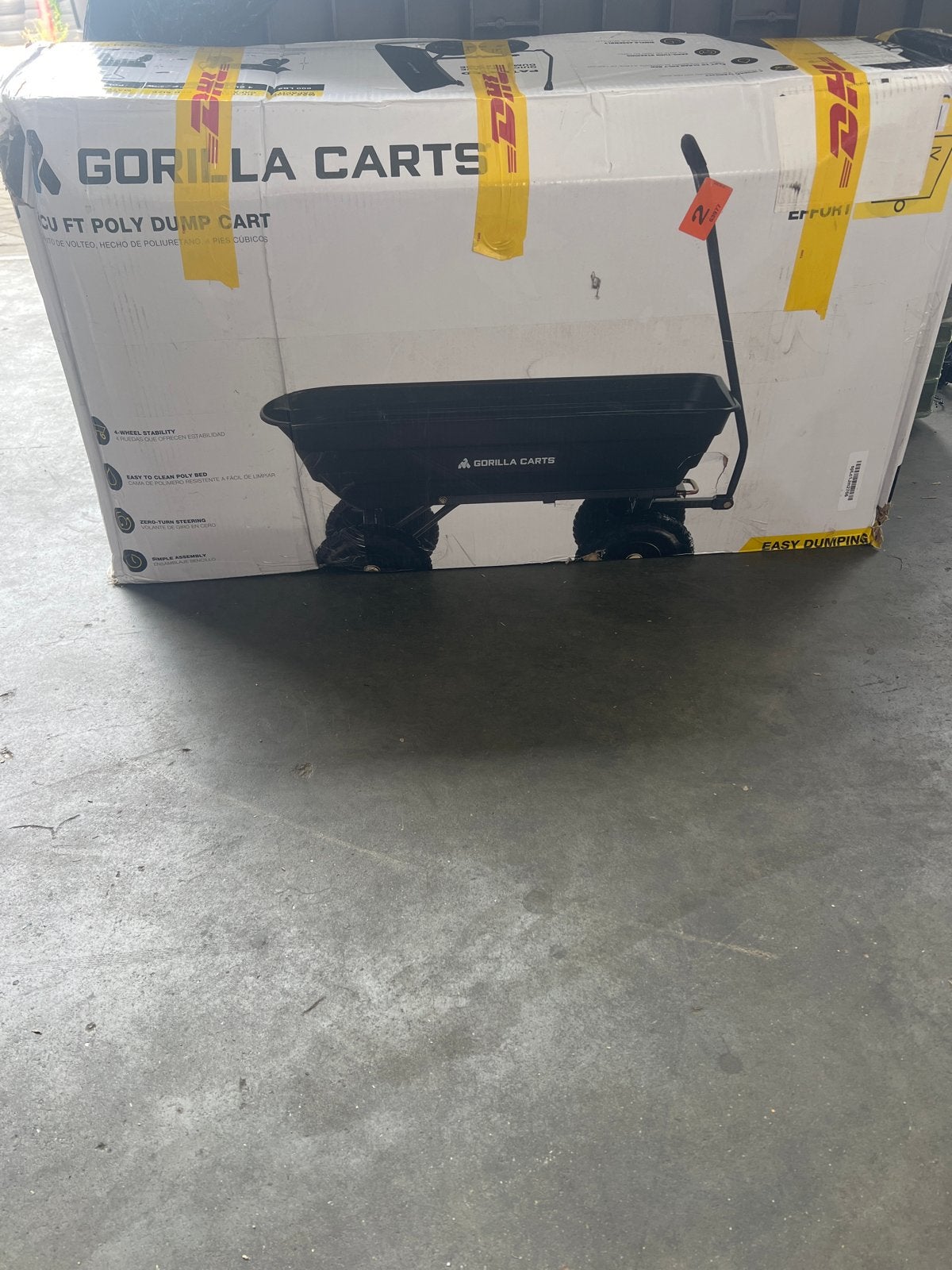 Gorilla Carts Poly Dump Cart - Nieuw in doos, Tuin en Terras, Ophalen of Verzenden, Nieuw, Handmatig, Tweewielig