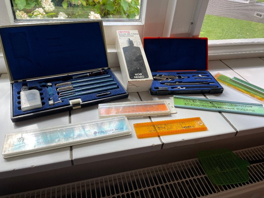Staedtler MarsMatic 700 Technische Pennen + passerset, Ophalen of Verzenden, Gebruikt, Overige typen