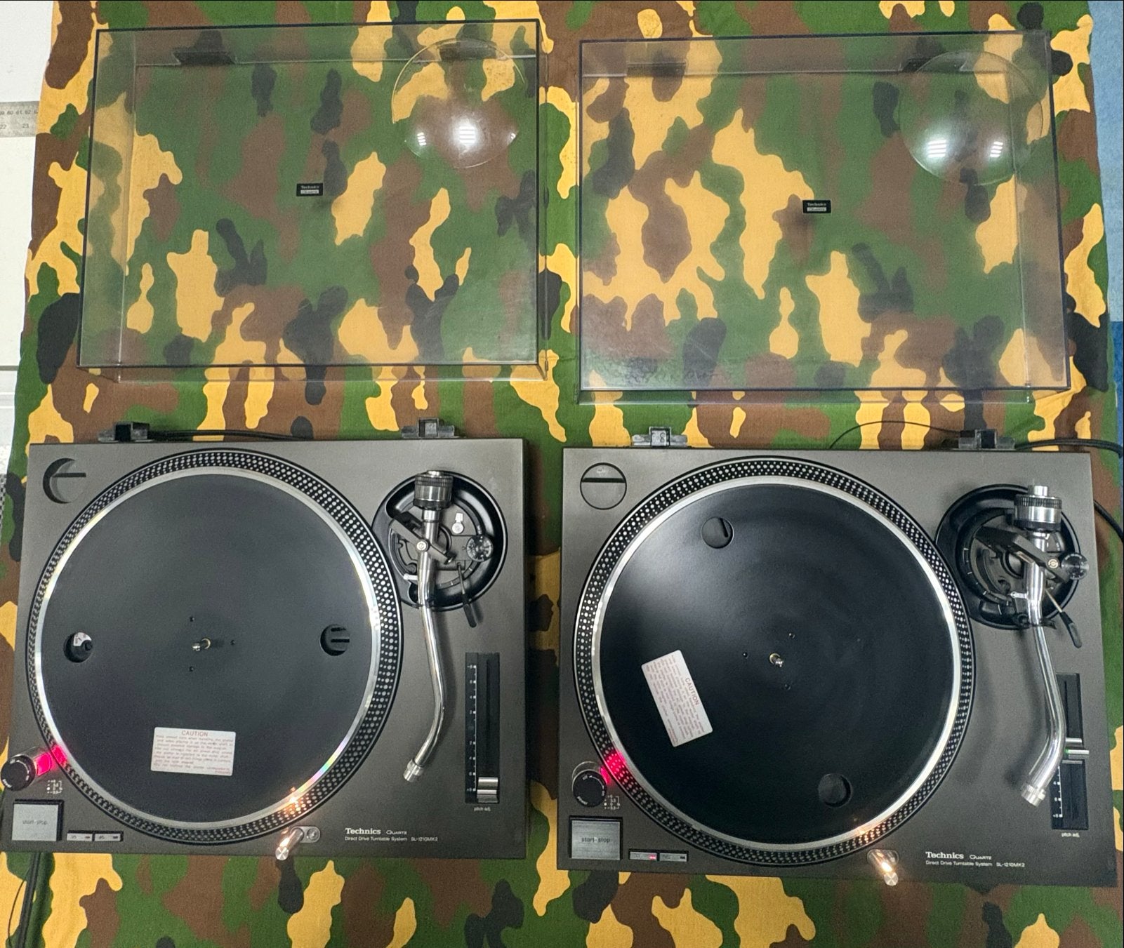 Set van 2 Technics SL1200 MK2 Draaitafels - Perfecte Staat, Ophalen, Pitch-regelaar, Zo goed als nieuw, Platenspeler