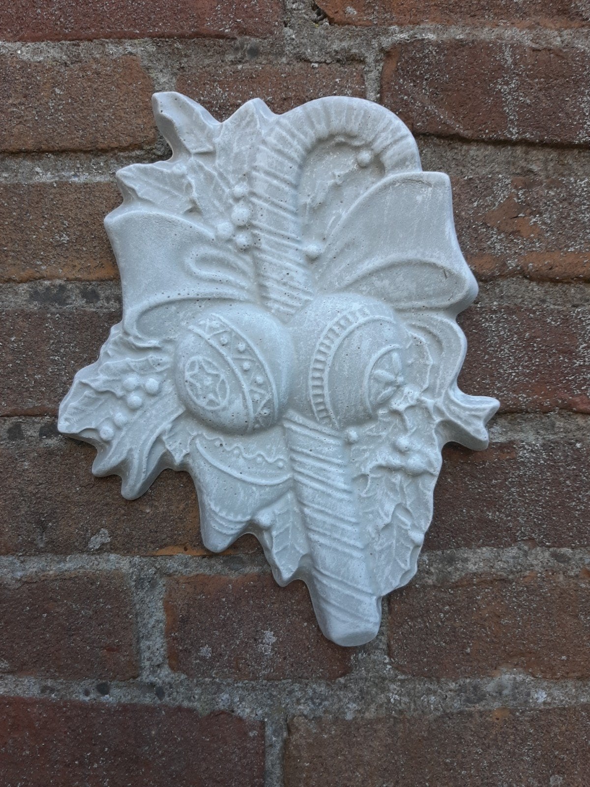 Kerstzuurstok wanddecoratie betonnen beeld tuinbeeld beton, Ophalen of Verzenden