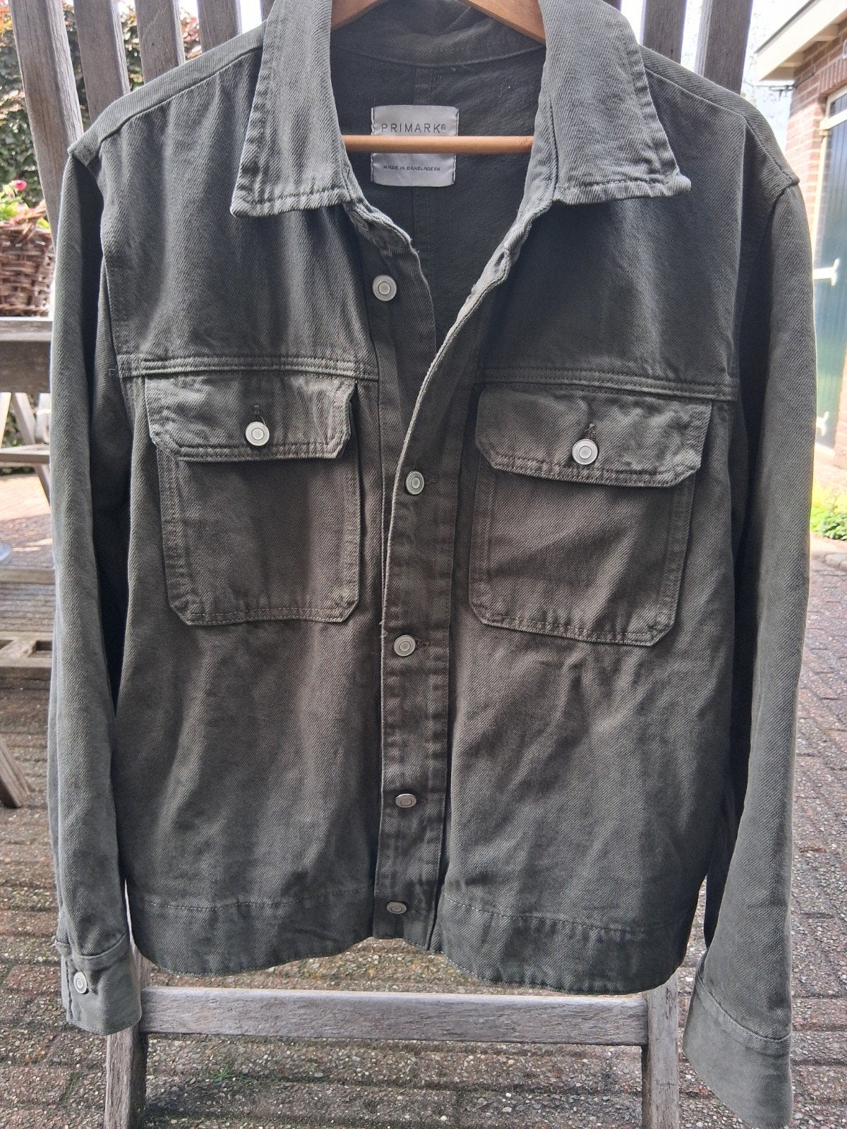 spijkerjack maat M, Kleding | Heren, Ophalen of Verzenden, Groen