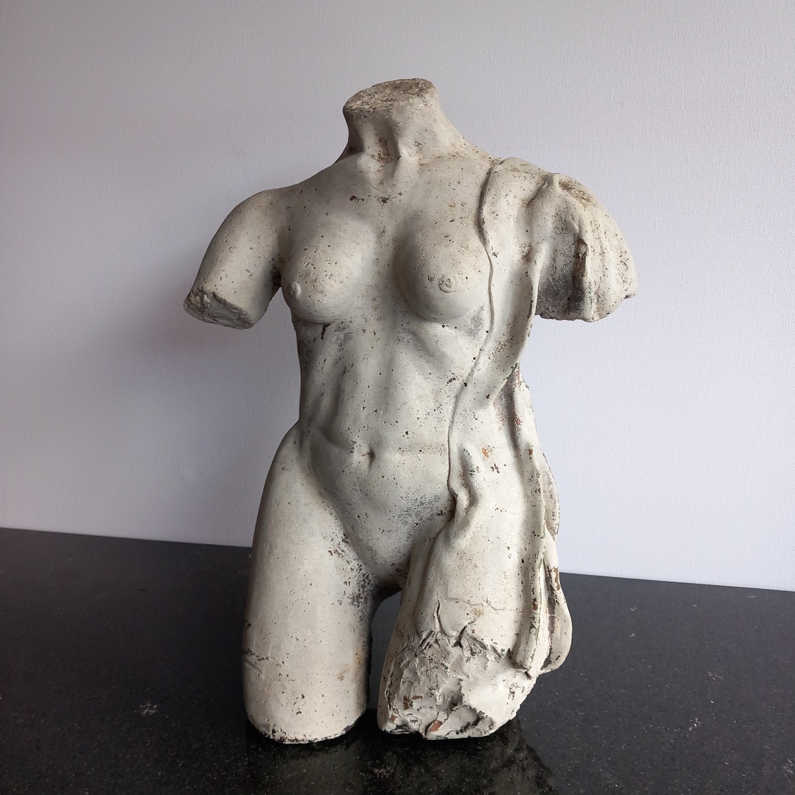 Klassiek Beeld / Torso Vrouw  Beton 30 cm / 6 kg binnen/tuin, Ophalen of Verzenden
