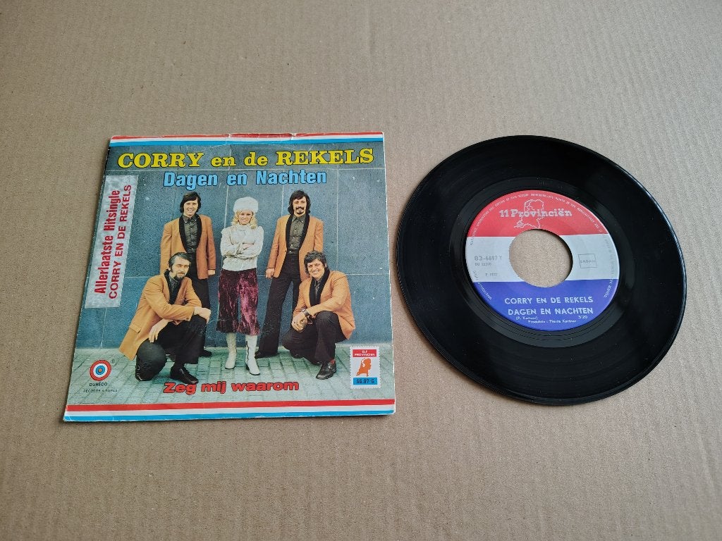 7" Single: Corry En De Rekels - Dagen En Nachten (1972), Cd's en Dvd's, Ophalen of Verzenden, Gebruikt, 7 inch, Nederlandstalig