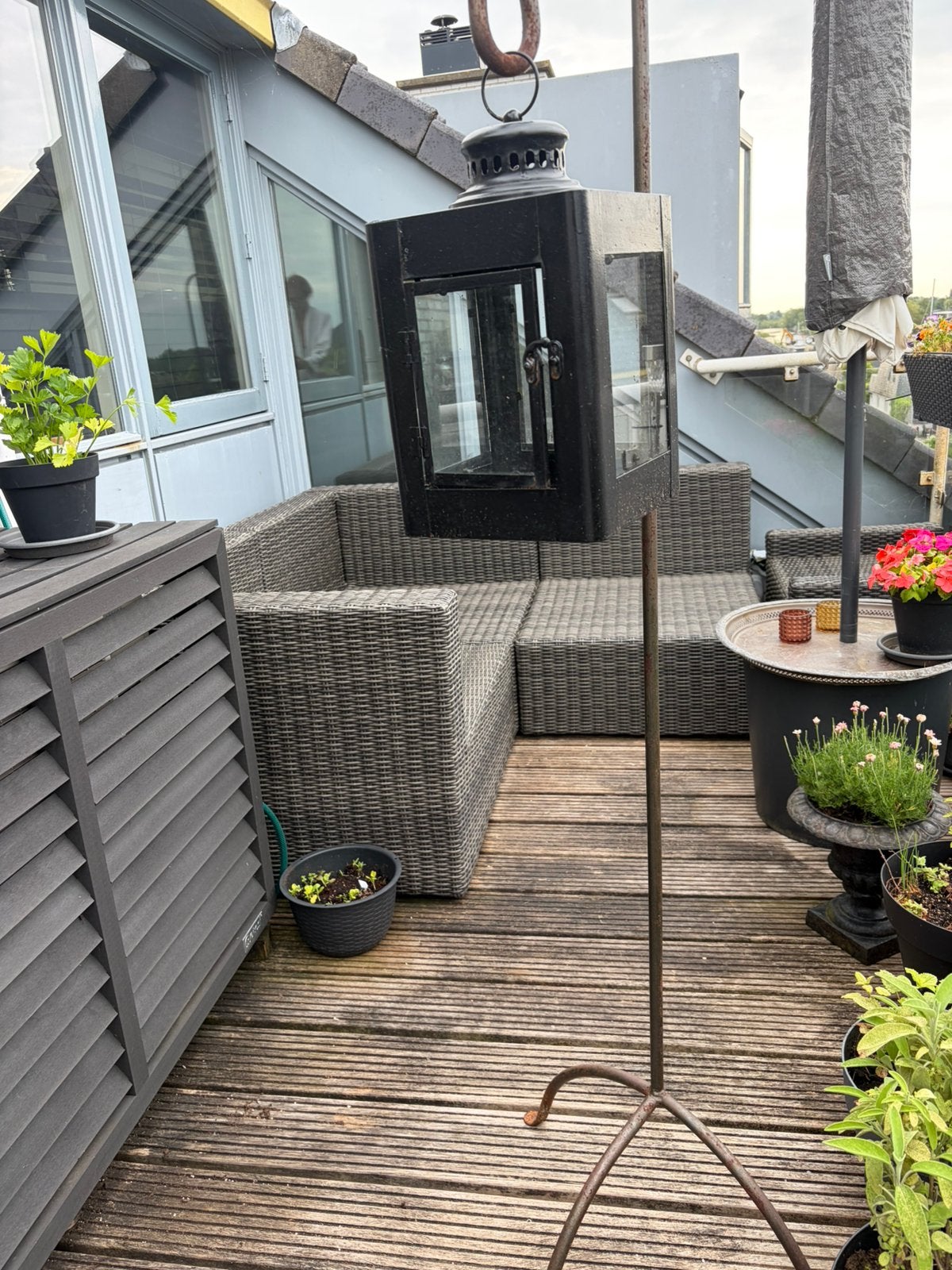 Tuinstandaard met lantaarn, Ophalen, Gebruikt