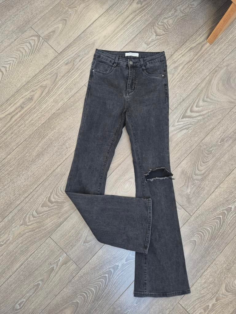 Flared jeans. Maat 36, Redial, Verzenden, Zwart, Zo goed als nieuw