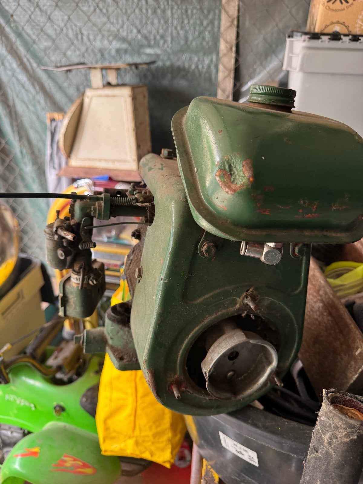 Motortje voor tuinfrees - Gebruikt, groen, Ophalen, Gebruikt, Benzinemotor, Minder dan 1400 rpm