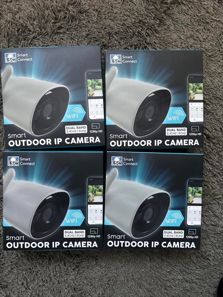 4x LSC Connect Smart Outdoor IP Camera 1296p HD Dual Band, Audio, Tv en Foto, Videobewaking, Nieuw, Buitencamera, Ophalen of Verzenden
