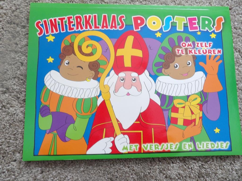 NIEUW 2 SINTERKLAAS posters om zelf te kleuren met versjes, Diversen, Sinterklaas, Ophalen of Verzenden, Nieuw