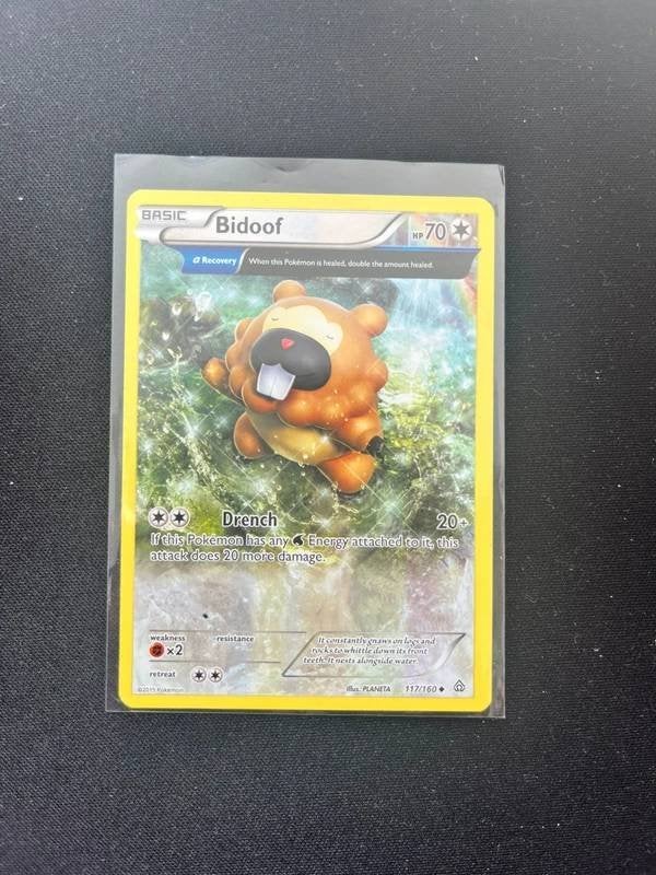Bidoof (PRC 117) - Pokemon Primal Clash, Ophalen of Verzenden, Zo goed als nieuw, Losse kaart