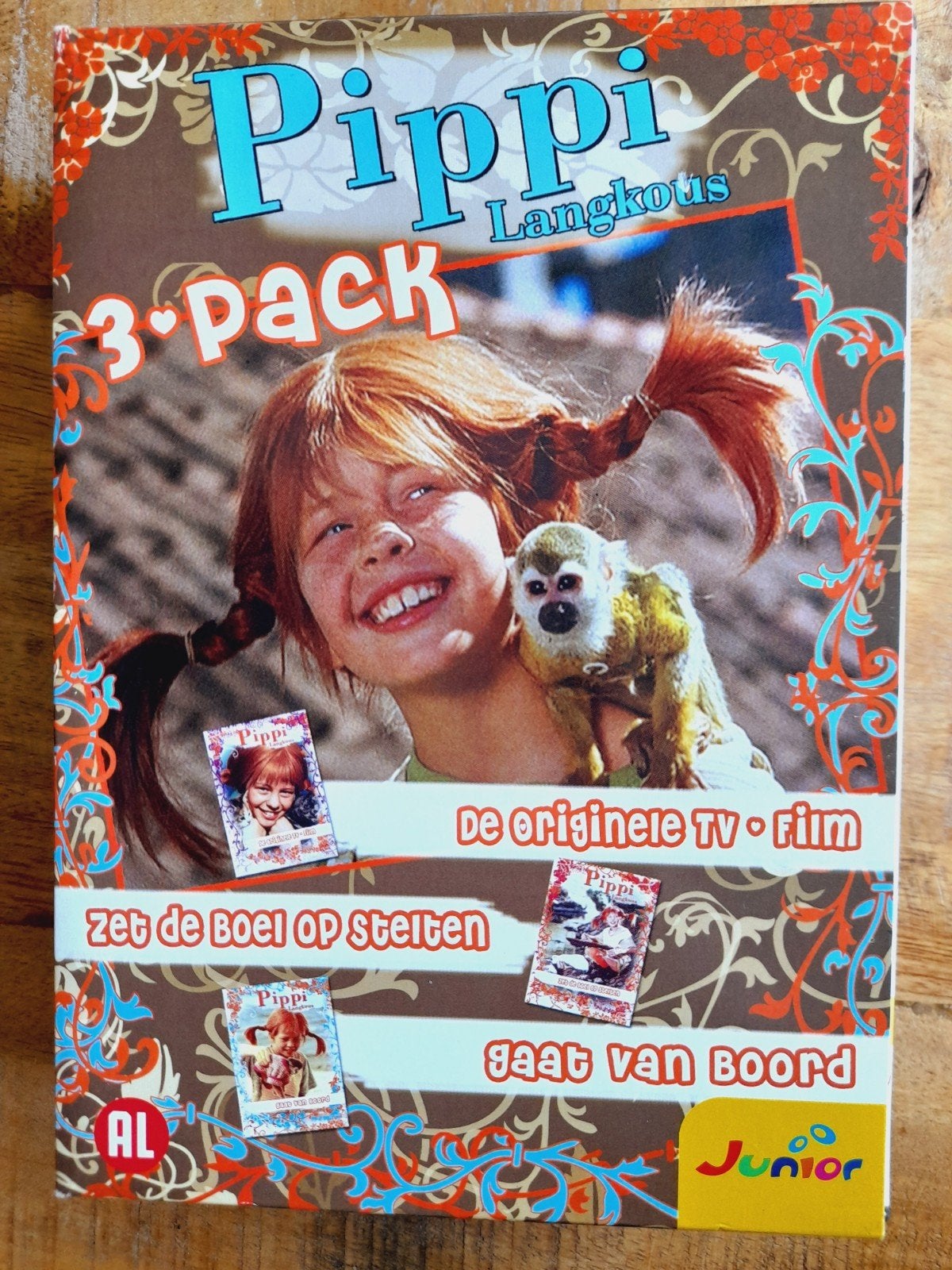 Pippi Langkous 3 pack DVD  - Astrid Lindgren, Avontuur, Alle leeftijden, Tv-serie, Ophalen of Verzenden
