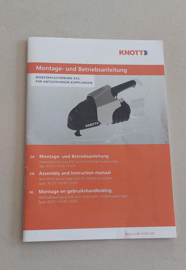 KNOTT KSS Disselslot voor Stabilisator-Kogelkoppelingen, Ophalen, Zo goed als nieuw