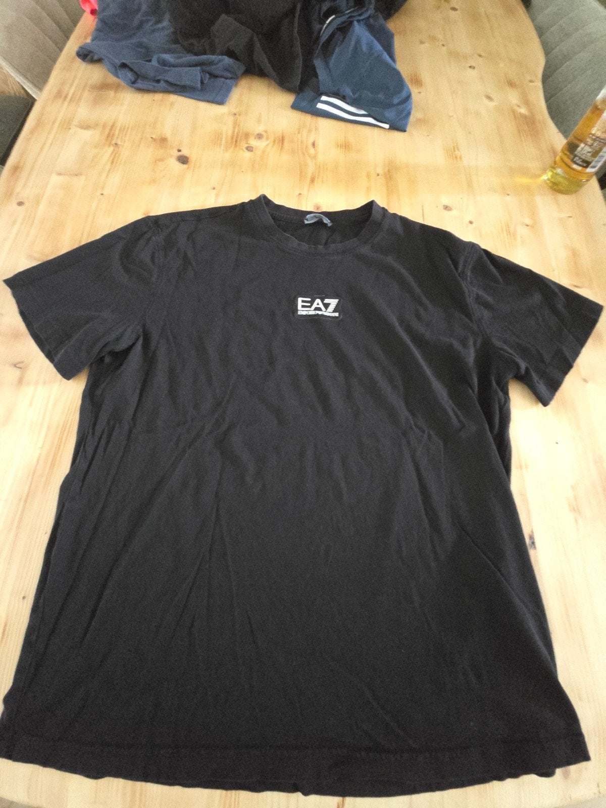 EA7 Emporio Armani T-shirt Zwart Maat M, EA7 Emporio Armani, Maat 48/50 (M), Zwart, Ophalen of Verzenden