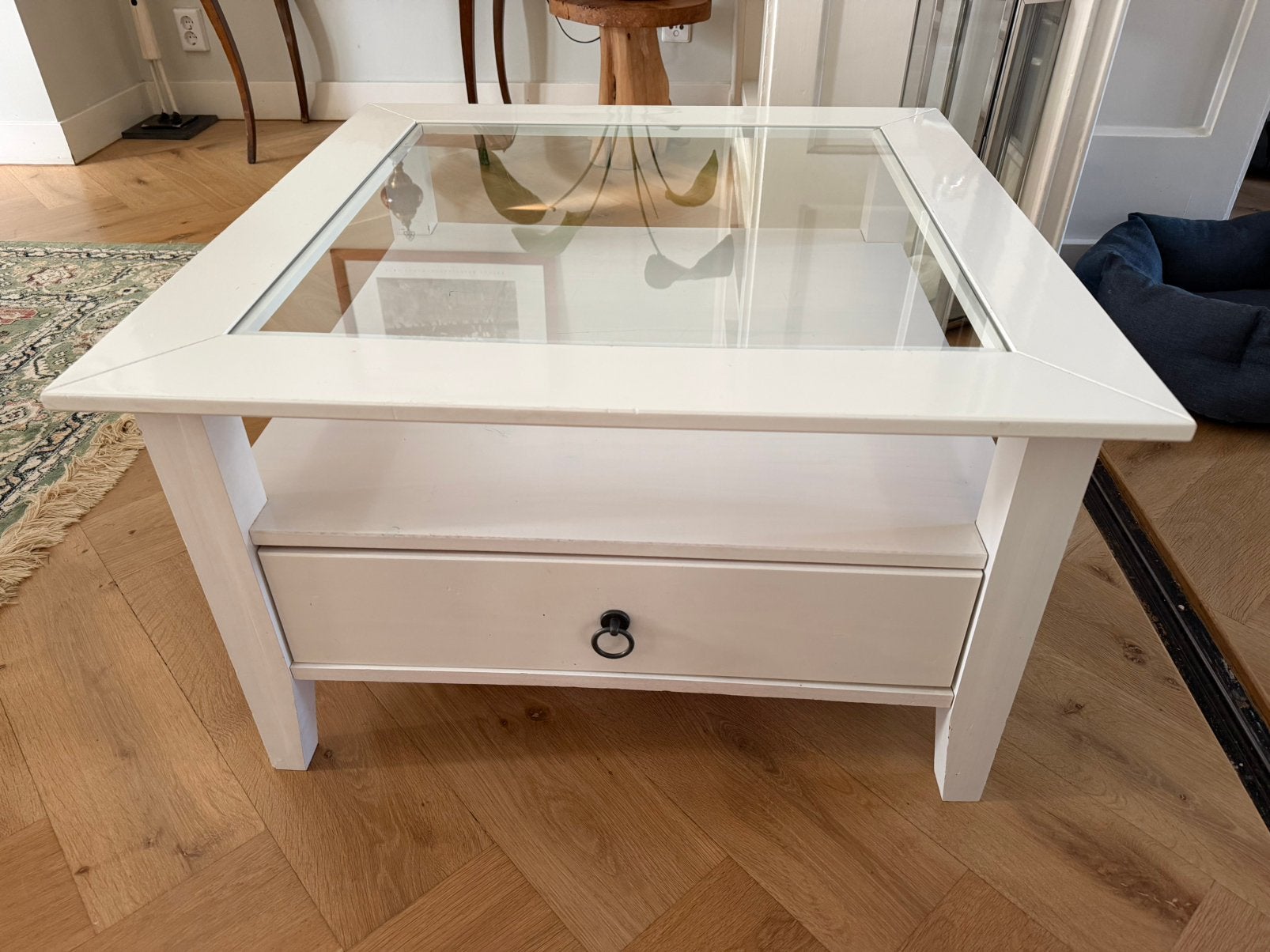 Ikea salontafel, Huis en Inrichting, Tafels | Salontafels, Ophalen, Gebruikt, 100 tot 150 cm, Vierkant