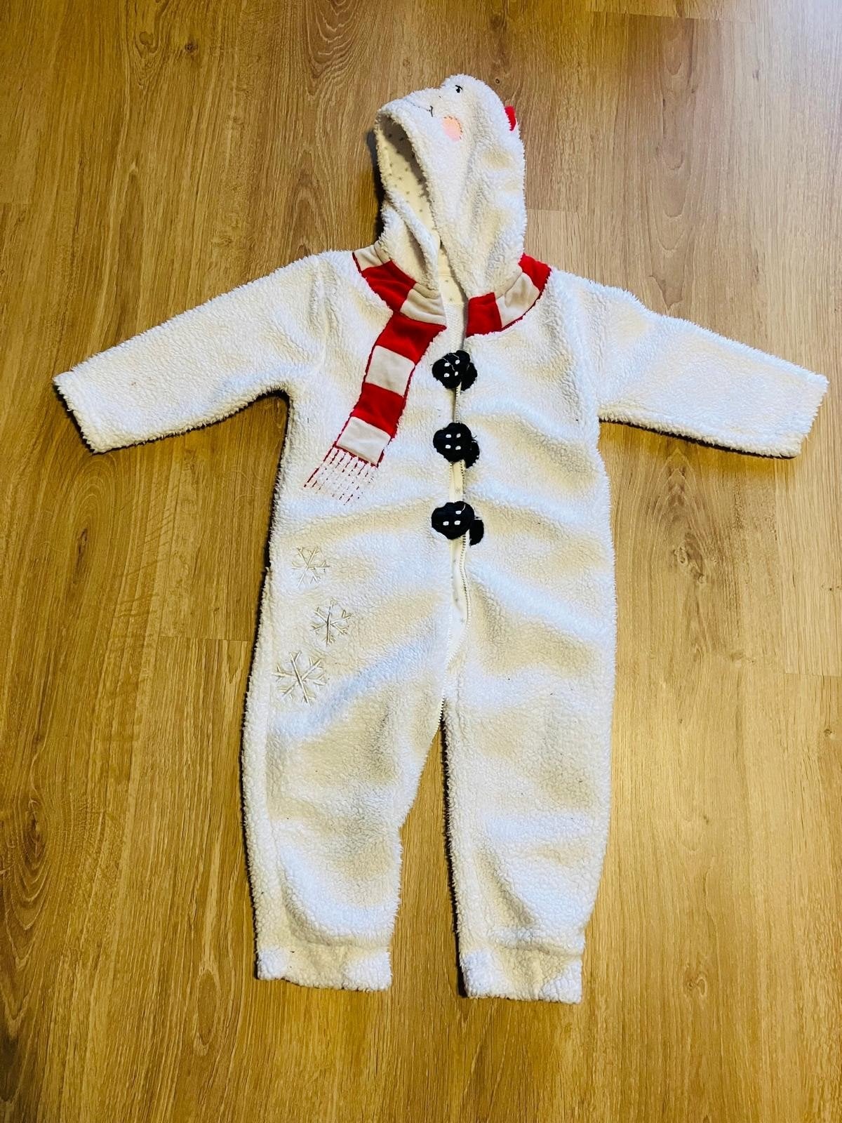Sneeuwpop Onesie voor Baby's - maat 86-92, Ophalen, Zo goed als nieuw, Onbekend, Jongen of Meisje