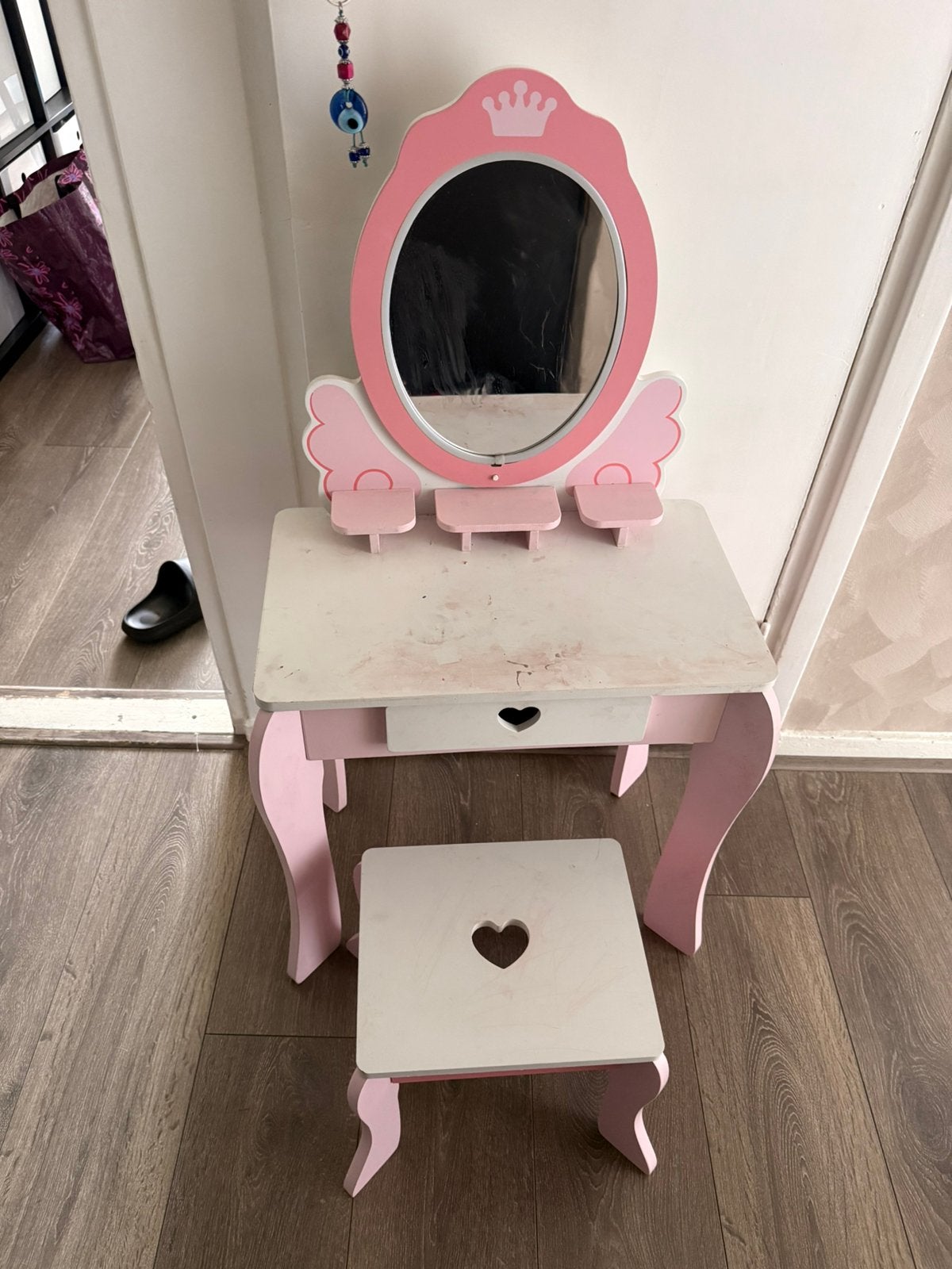 Kinder make-up tafel met verlichting, Ophalen, Gebruikt, 50 tot 100 cm, Minder dan 100 cm