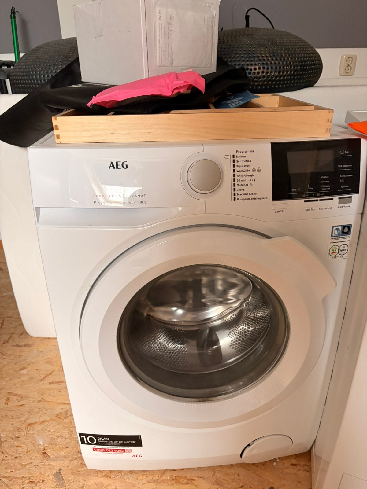 AEG set wasmachine en droger, 6 tot 8 kg, Ophalen of Verzenden, Gebruikt, 90 tot 95 cm