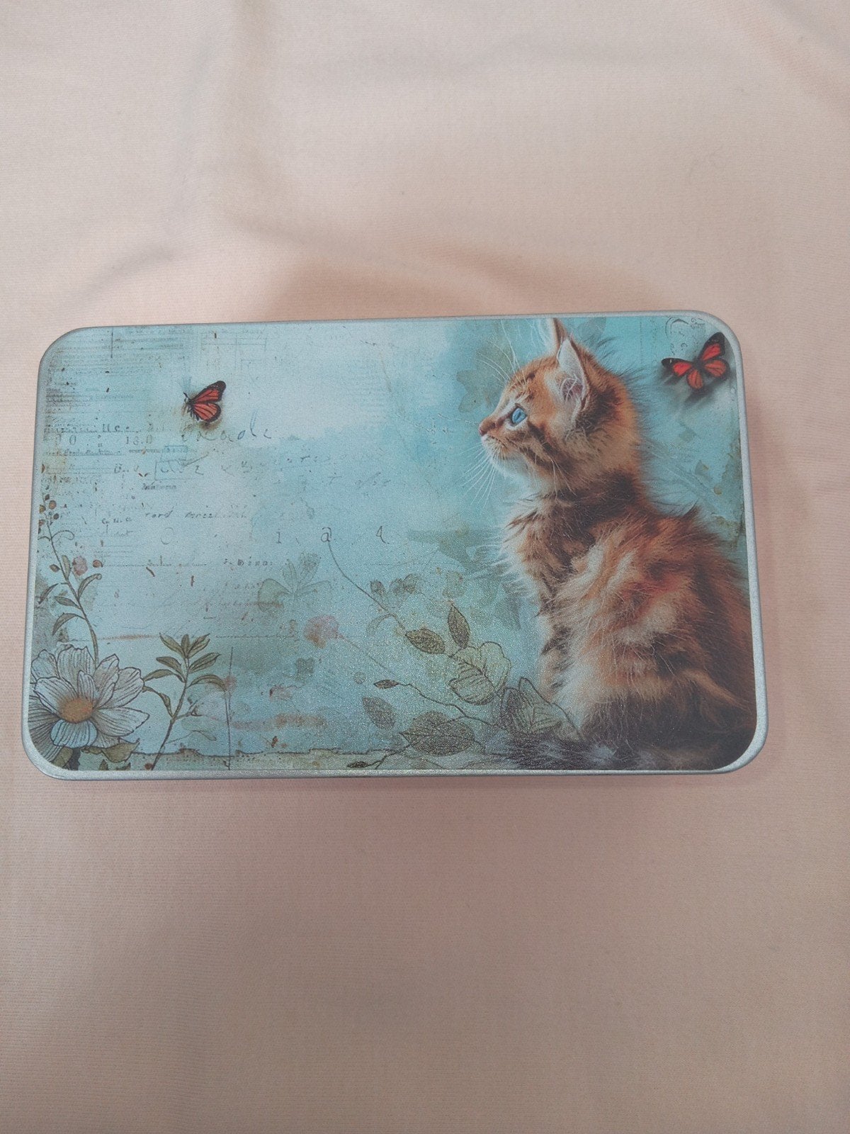 Decoratief Blikje met Kattenafbeelding - 12 x 8 cm, Ophalen of Verzenden, Nieuw, Overige, Overige merken