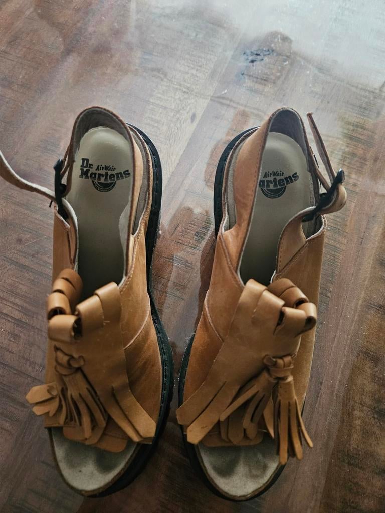 Dr. Martens leren sandalen maat 38, Ophalen of Verzenden, Zo goed als nieuw, Zwart, Sandalen of Muiltjes