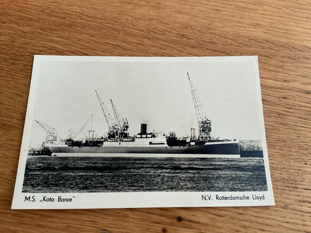 S350 MS KOTA BAROE ROTTERDAMSCHE LLOYD, Ophalen of Verzenden, Zo goed als nieuw, Kaart, Foto of Prent
