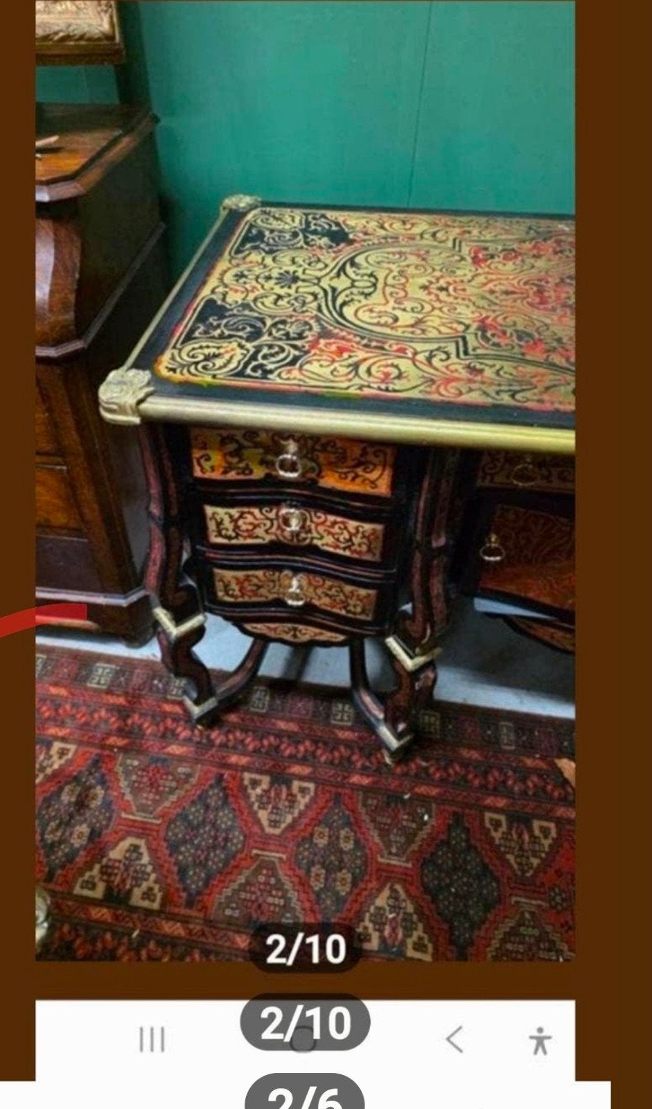 Boulle bureau / tafel, Antiek en Kunst, Ophalen