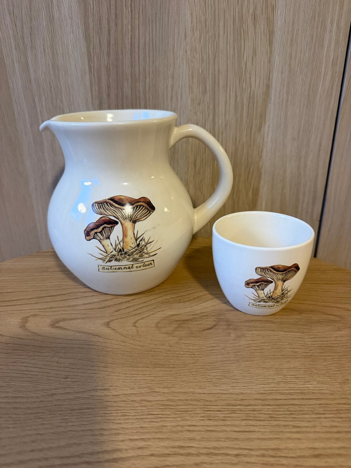 Kan en kopje van Jet Ter Steege Rijssen - Autumnal Colours, Beige, Ophalen of Verzenden, Steen/keramiek, Overige merken