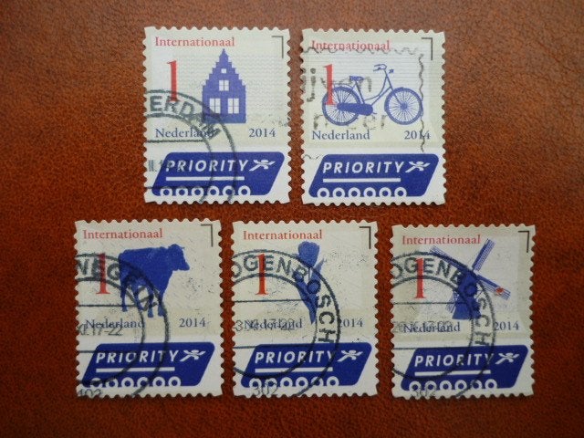 2014 Priority Iconen gestempeld NVPH 3150 - 3154, Ophalen of Verzenden, Gestempeld