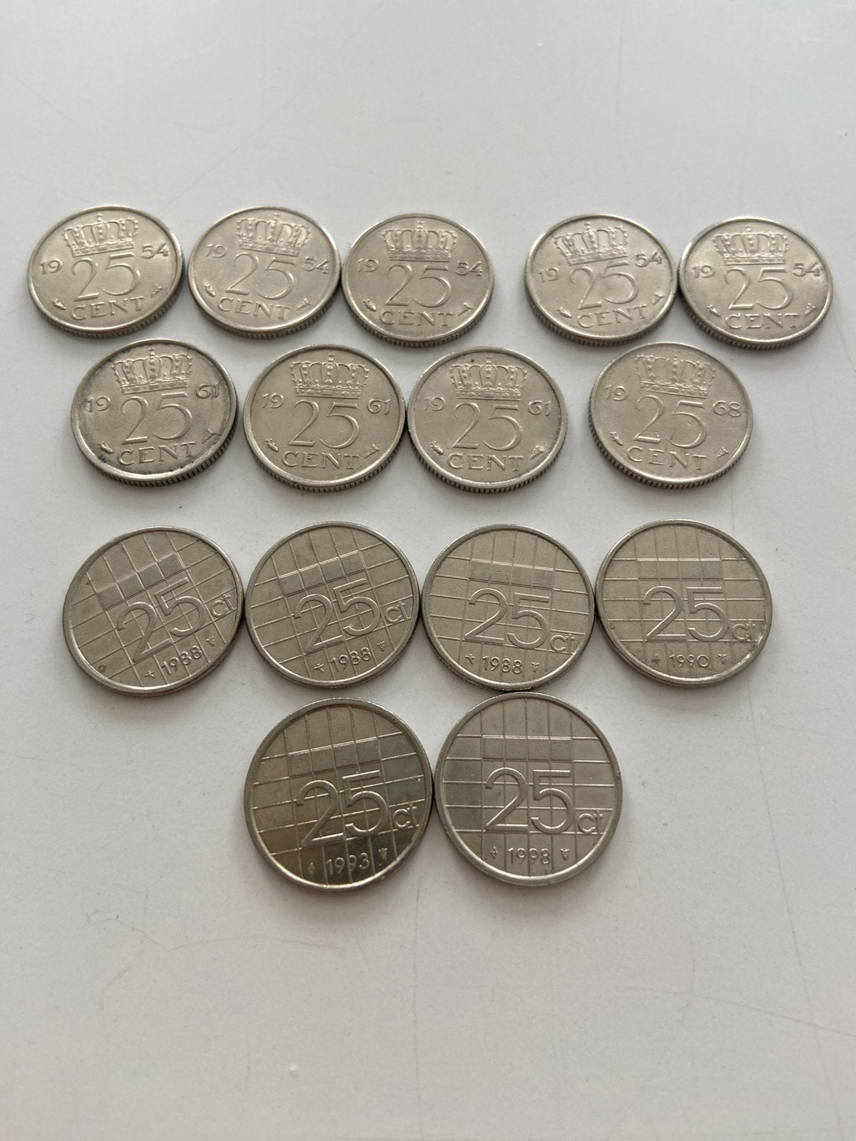 Kwartjes Juliana en Beatrix, Ophalen of Verzenden, Koningin Juliana, 25 cent, Losse munt
