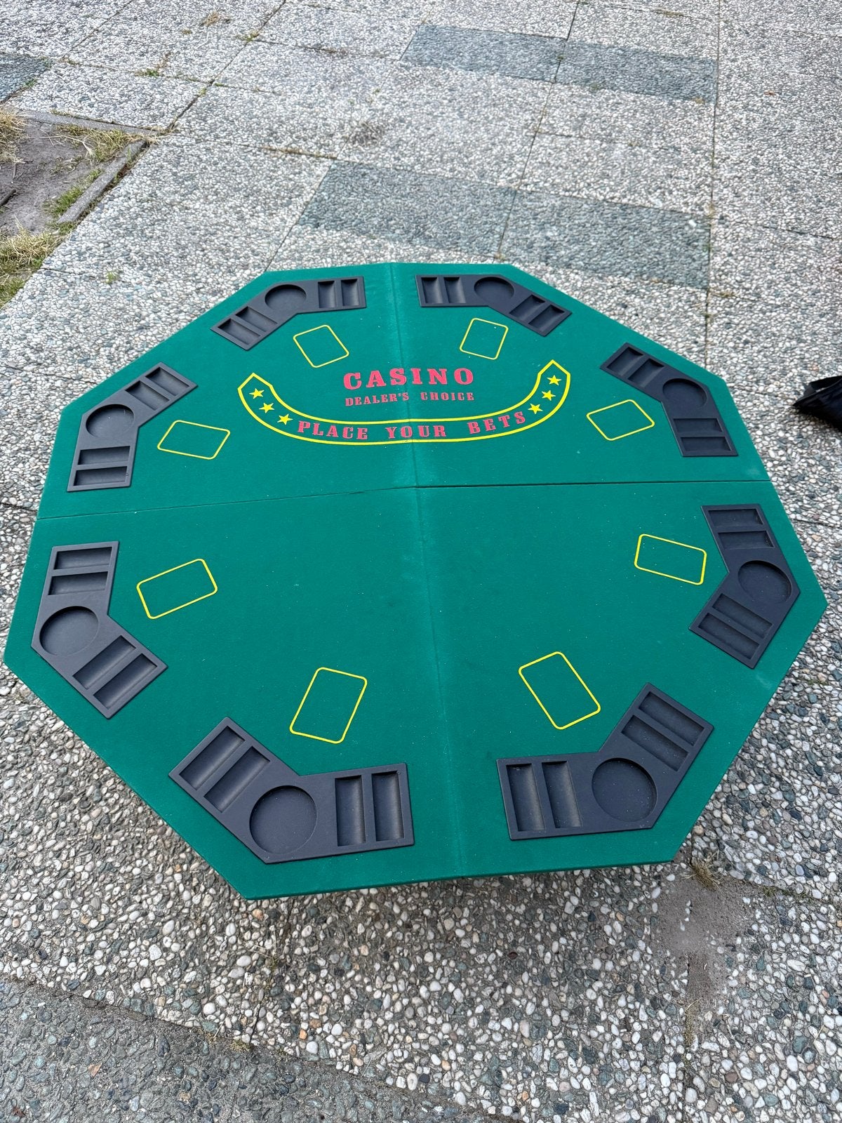 Opklapbare Casino / Pokertafel met Draagzak - 120 cm, Vijf spelers of meer, Ophalen, Gebruikt, Reisspel
