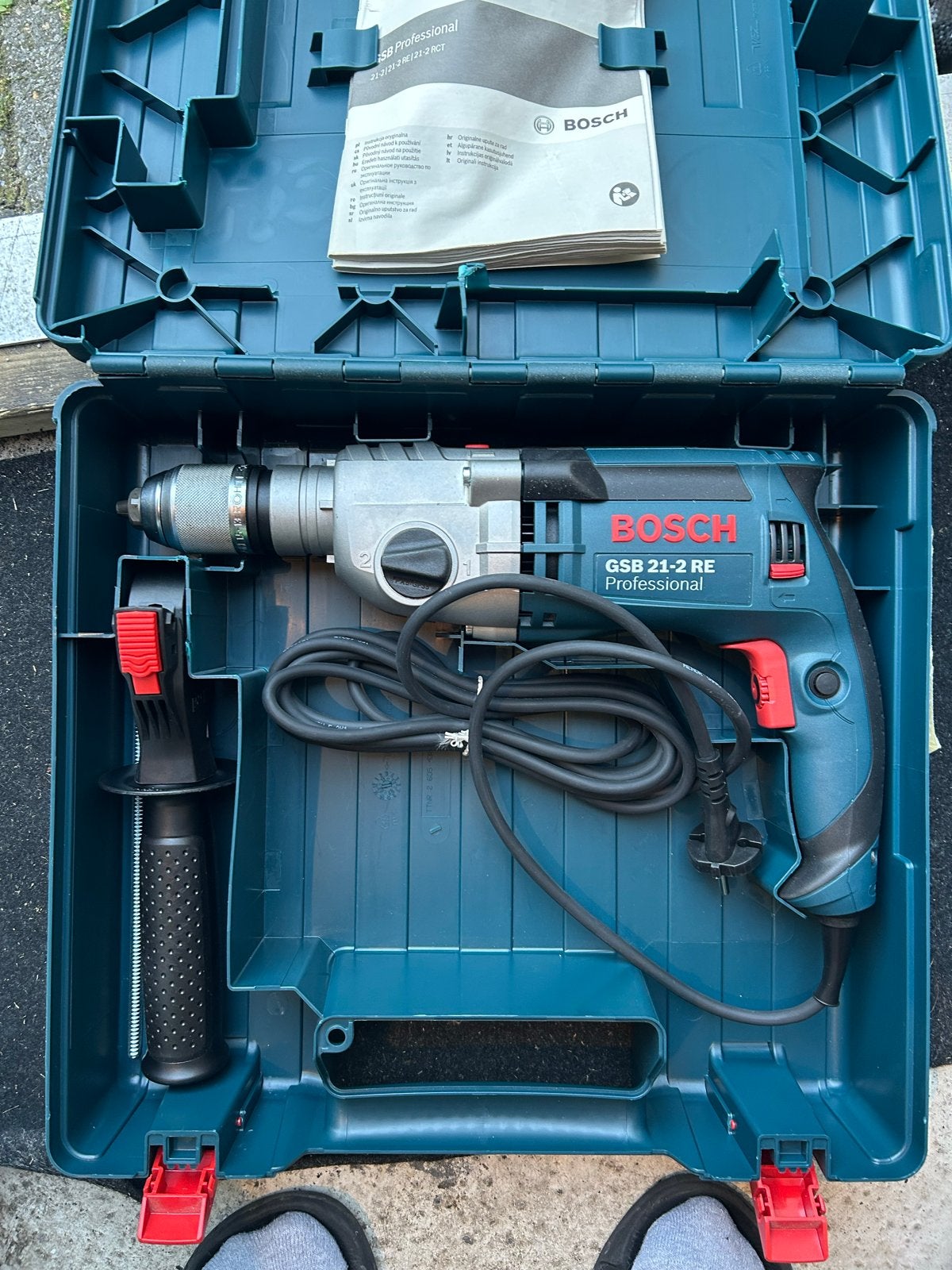 Bosch GSB 21-2 RE Professional Klopboormachine - Nieuw, 600 watt of meer, Nieuw, Klopboormechanisme, Ophalen