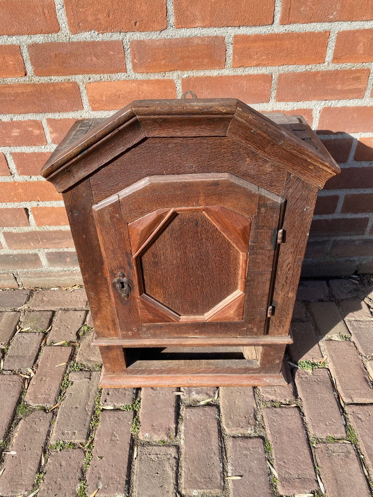 Mooi eikenhouten hangkastje, Ophalen of Verzenden