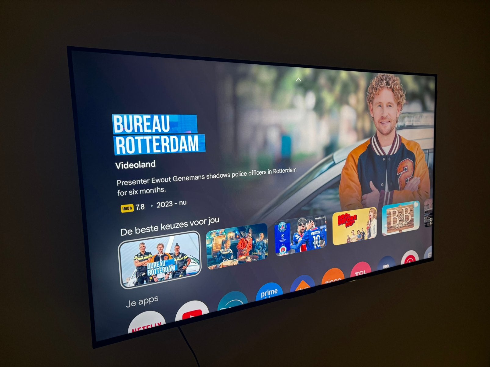 TCL 55C75B QLED 55" 4K 144Hz Google TV (2024), QLED, 50 Hz, Zo goed als nieuw, 100 cm of meer