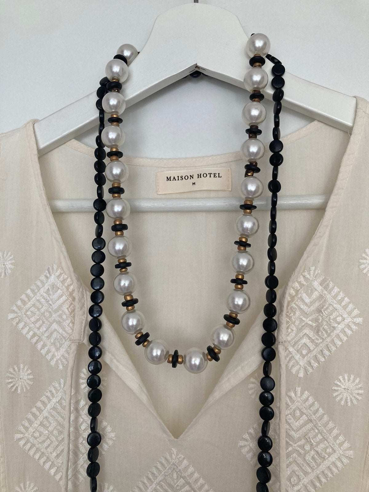 Klassieke Set Jewellery sieraden Ketting set, Ophalen of Verzenden, Gebruikt, Zwart, Overige materialen